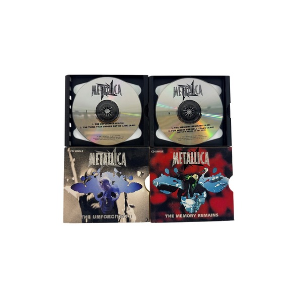 Metallica Other - Metallica CD Singles Lot The Unforgiven II Memory Remains 1997 1998 Elektra